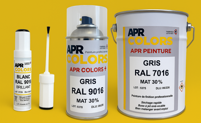 stylo retouche aérosols pots de peinture RAL Sur mesures a l'unité